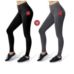 Black and gray work out leggings